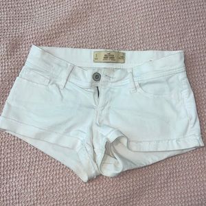 White Hollister Jean Shorts